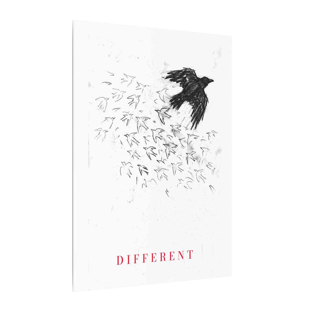 The Flock Went Left - Charcoal Wall Art | Canvas