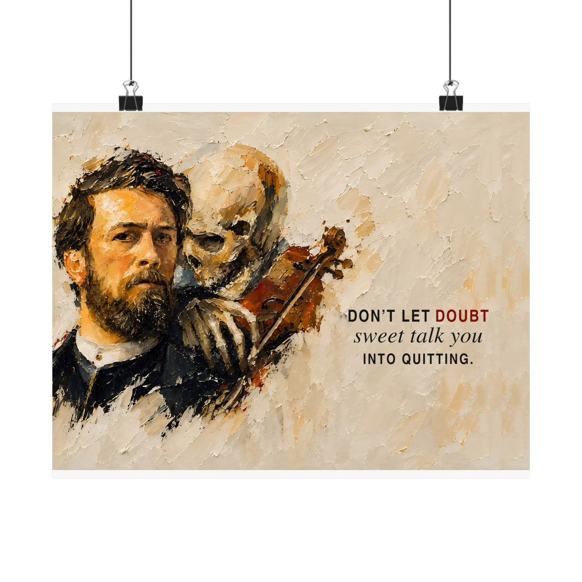 Don't Let Doubt - Motivational Wall Art | Matte Poster (Landscape)
