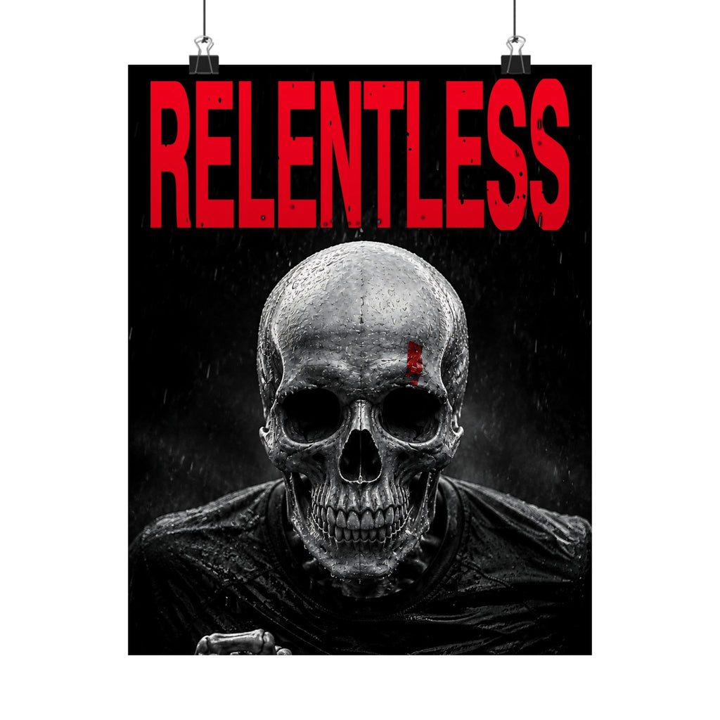 Relentless - Skull Wall Art | Matte Poster