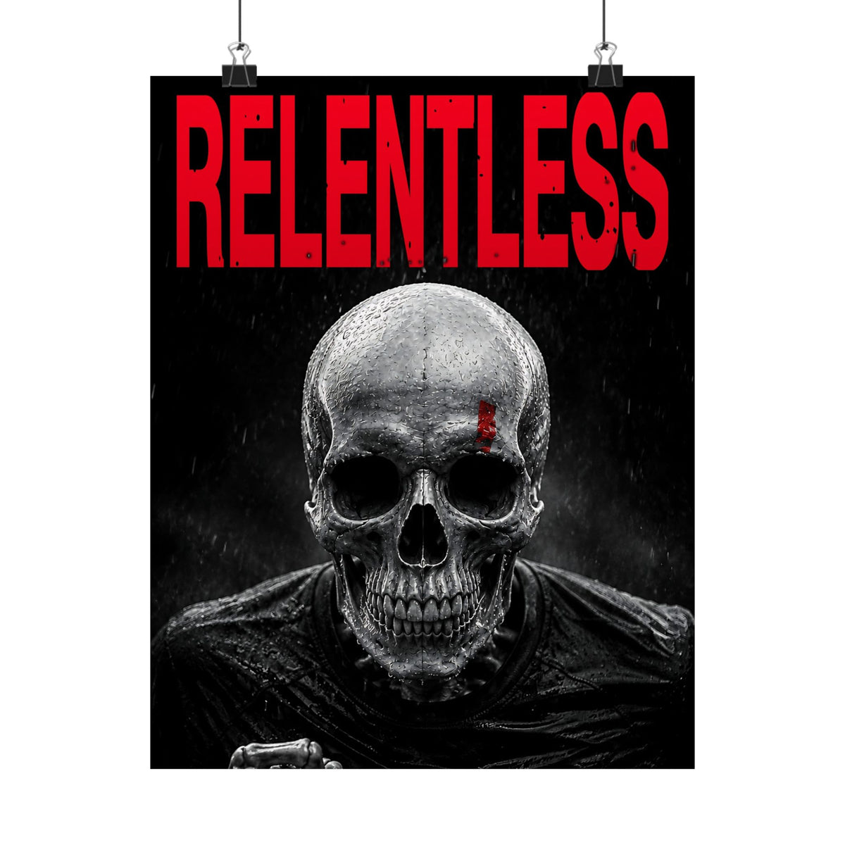 Relentless - Skull Wall Art | Matte Poster