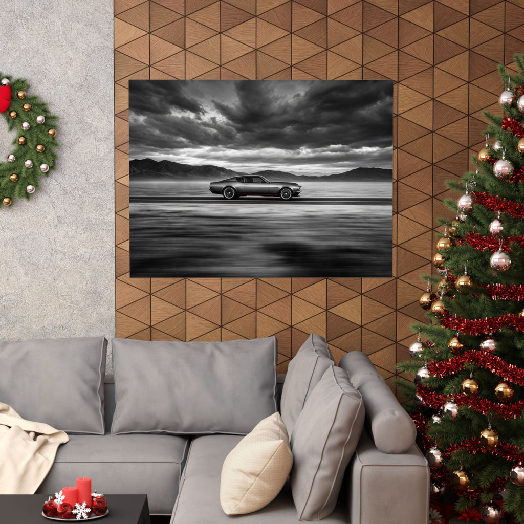Open Road Velocity - Muscle Car Wall Art | Matte Poster (Landscape)