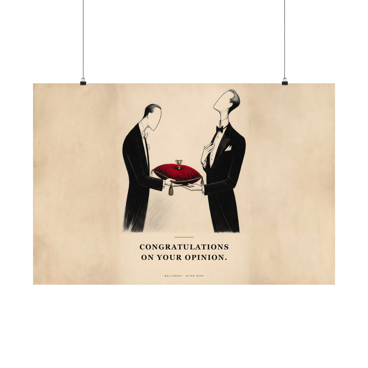 Congratulations on Your Opinion - Funny Wall Art | Matte Poster (Landscape)