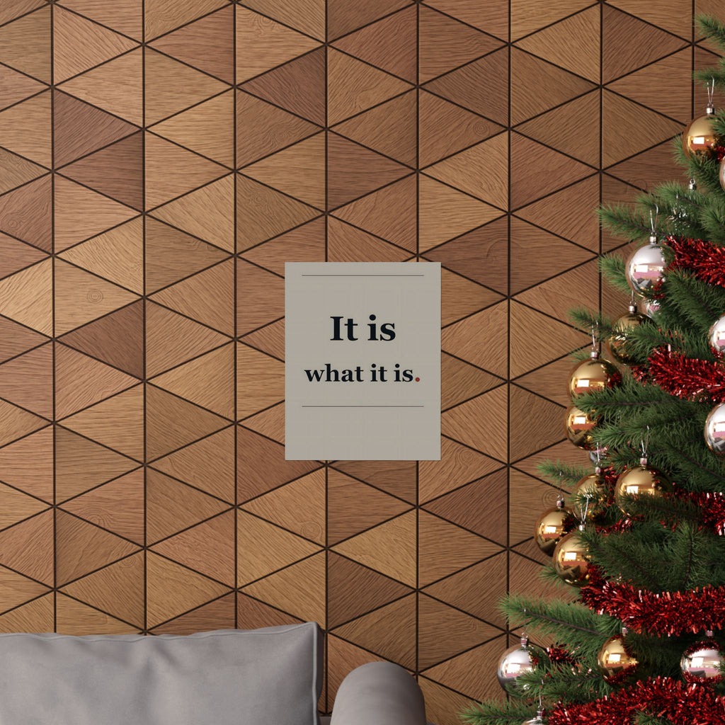 It Is What It Is - Quote Wall Art | Matte Poster