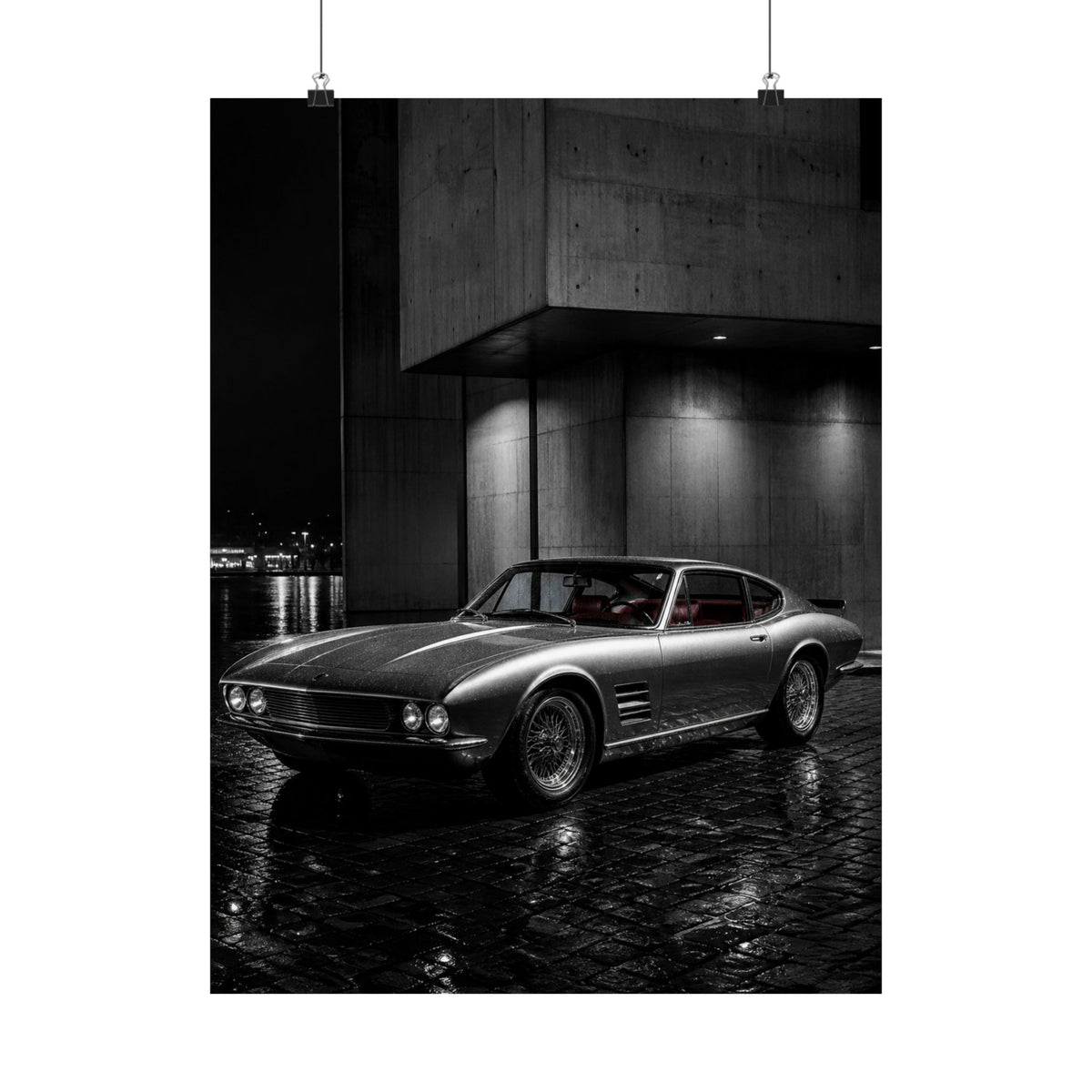 Midnight Grand Tourer - Vintage Car Wall Art | Matte Poster