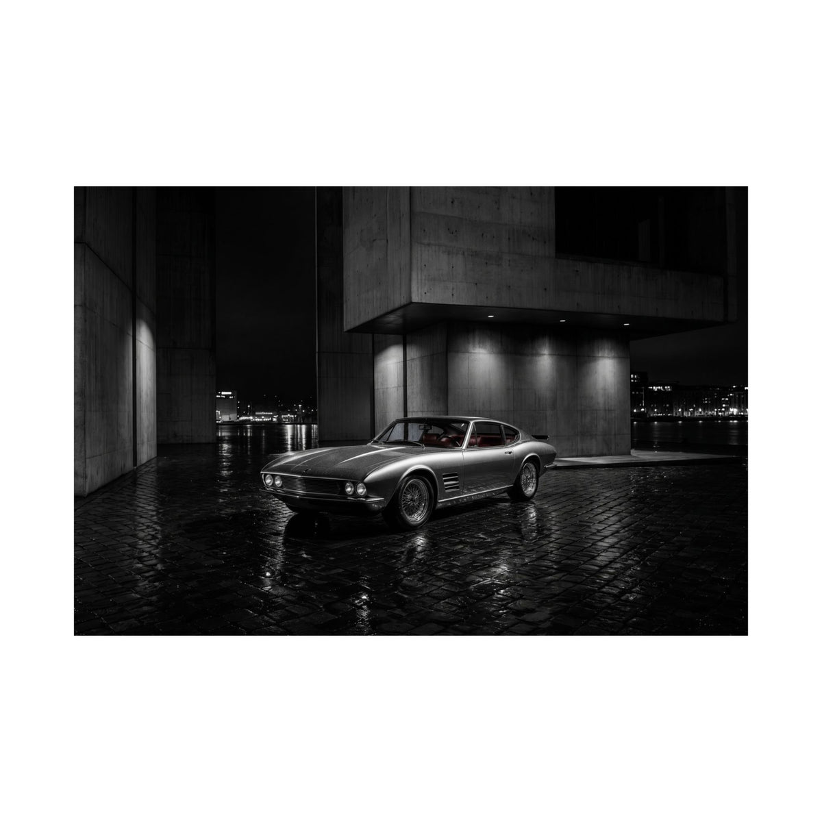 Midnight Grand Tourer - Vintage Car Wall Art | Matte Poster (Landscape)