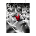 The Red Crane - Unique Wall Art For Office | Matte Poster