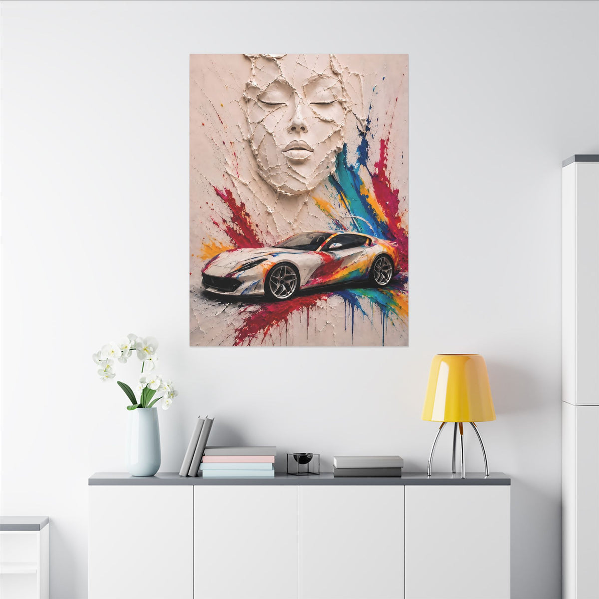 Full Throttle - Supercar Splash Art | Canvas