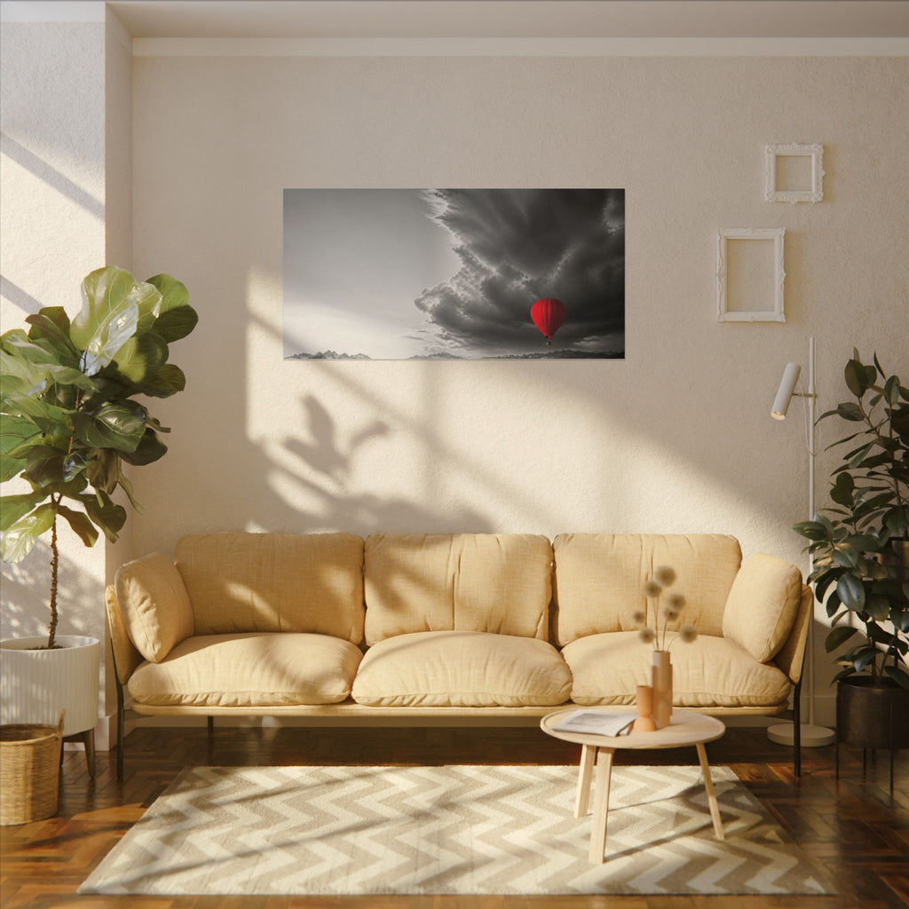 Red Balloon - Over the Bed Wall Art | Canvas (Panoramic)