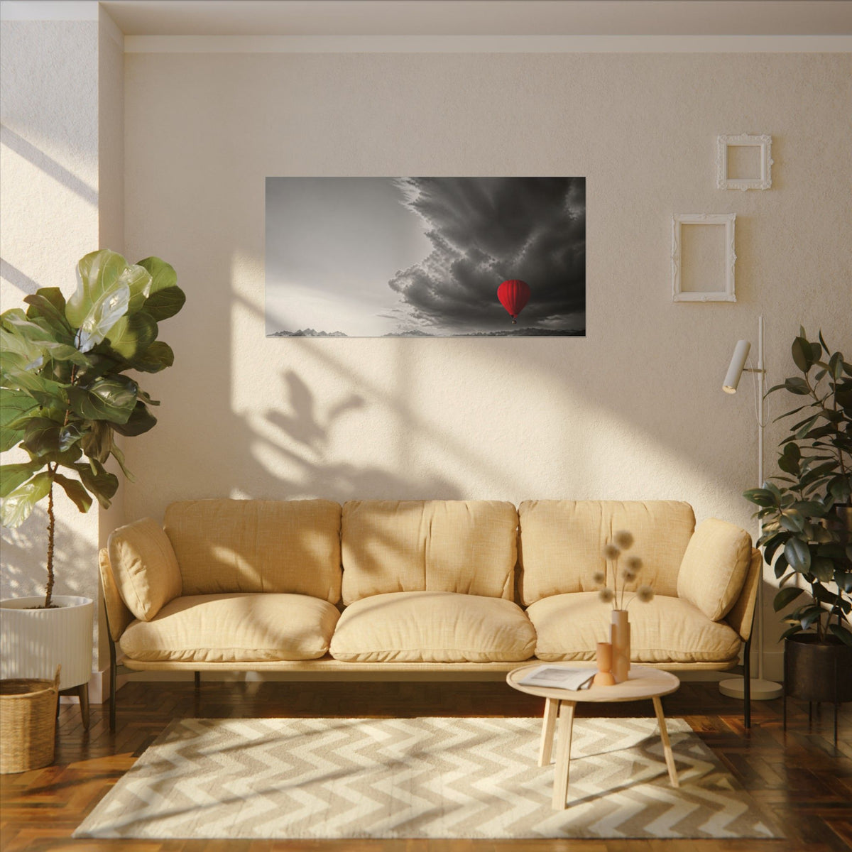 Red Balloon - Over the Bed Wall Art | Canvas (Panoramic)