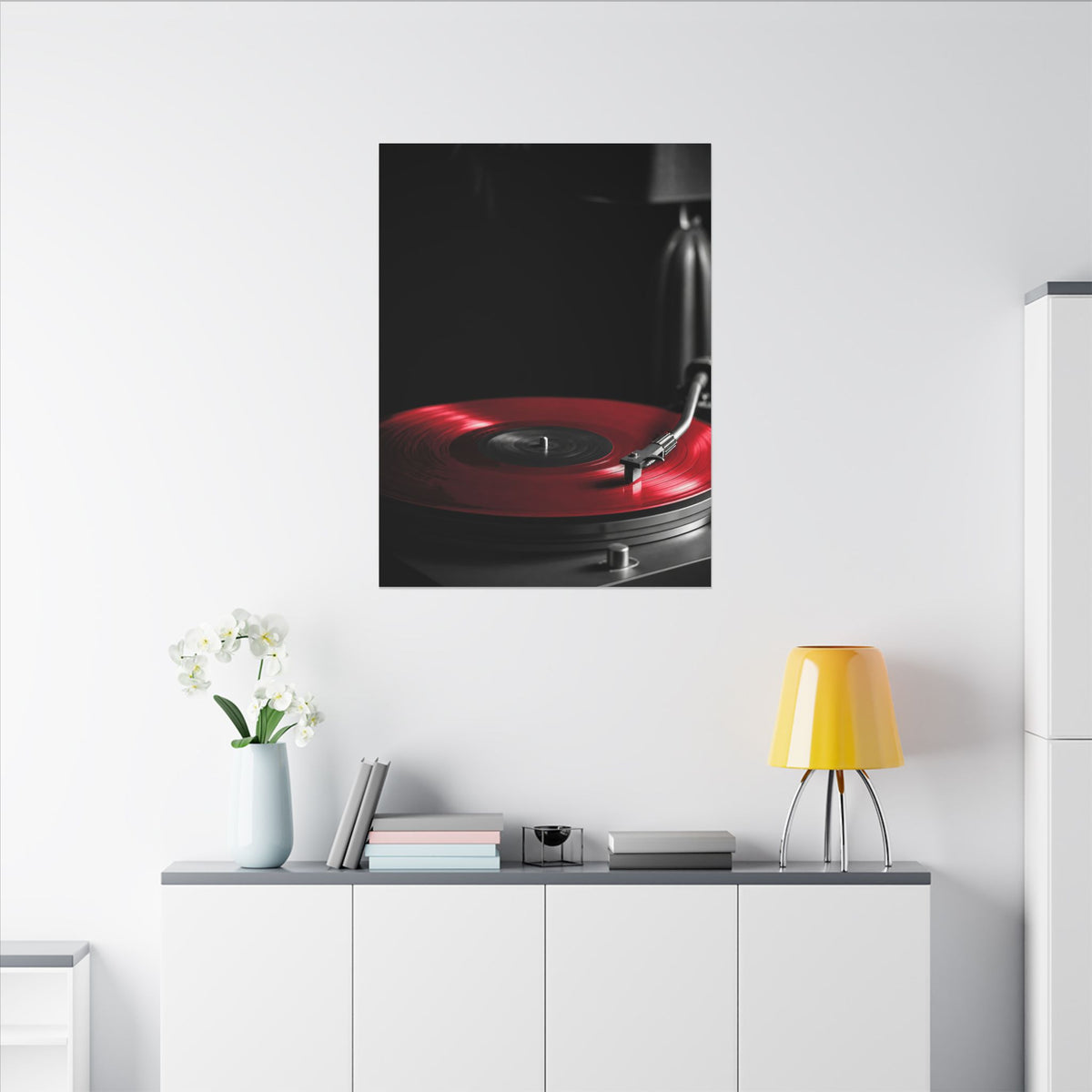 Red Vinyl - Mens Office Wall Art | Canvas