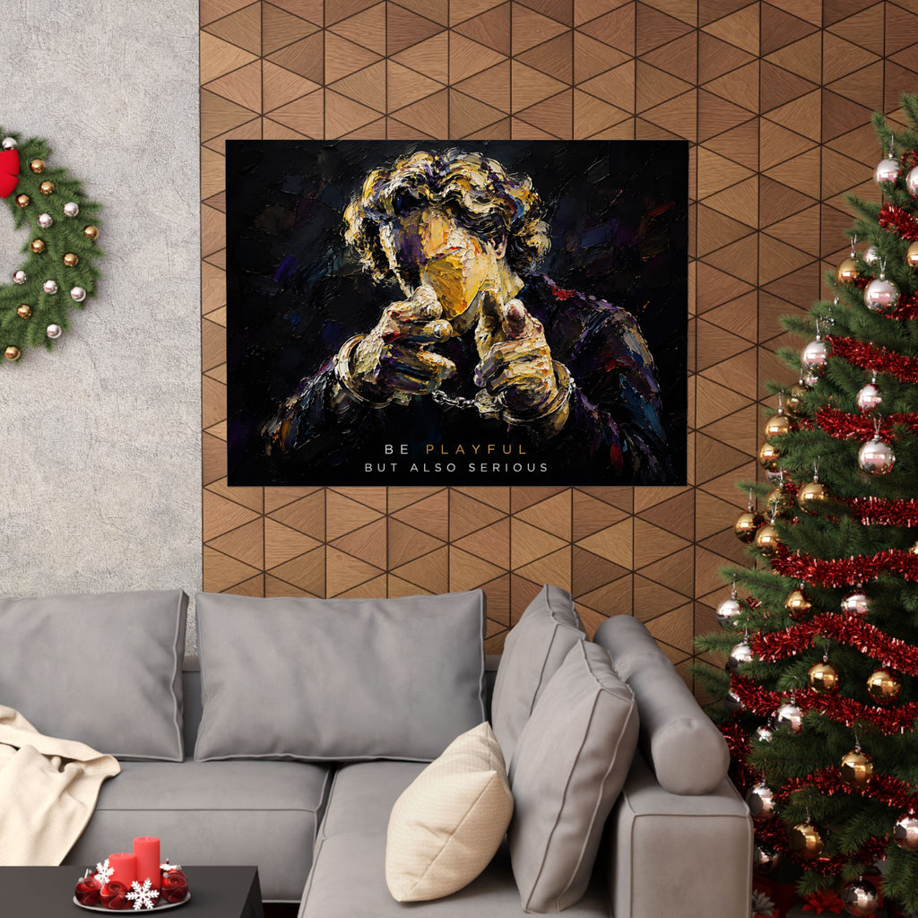 Be Playful But Also Serious - Office Wall Art | Matte Poster (Landscape)