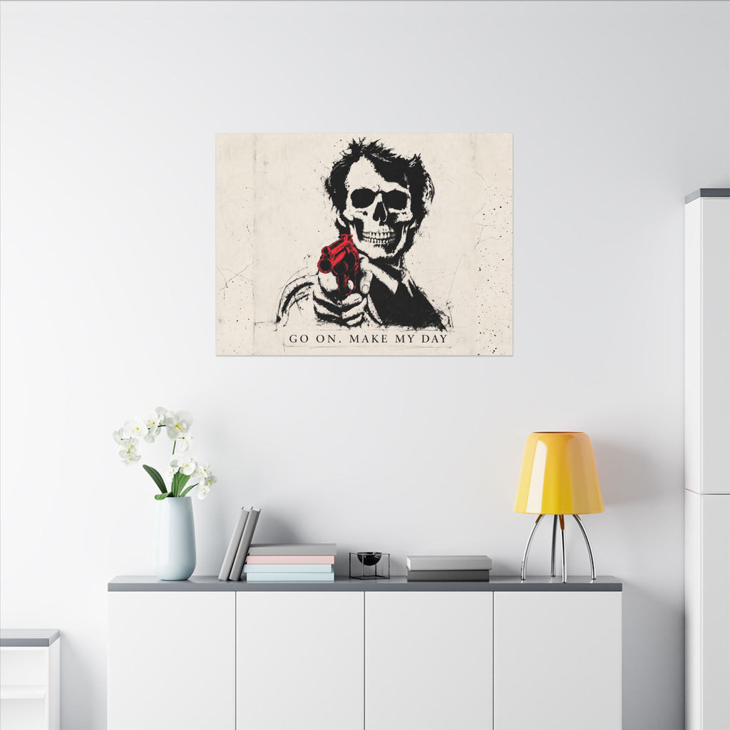 Make My Day - Dark Noir Sketch Art | Canvas (Landscape)