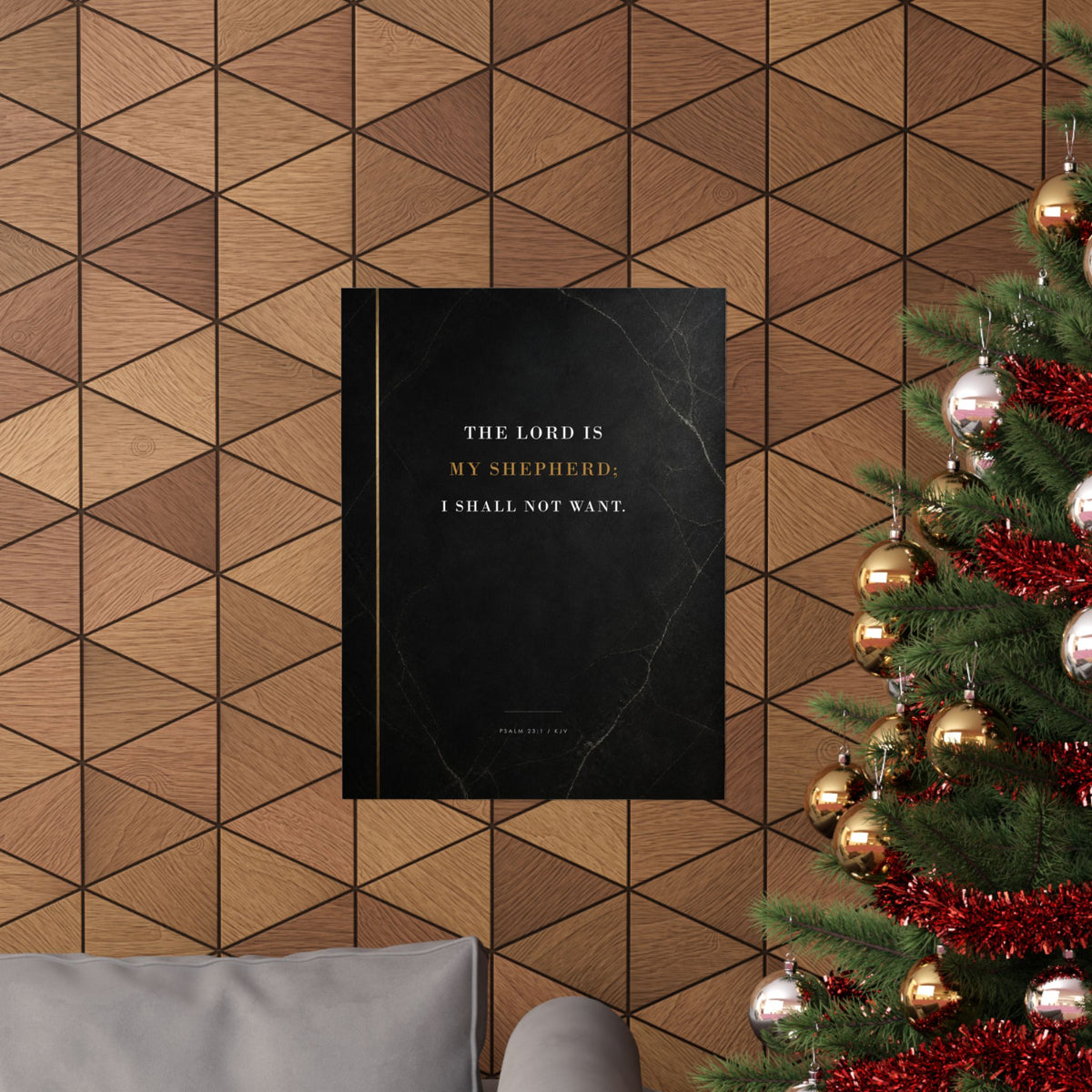 The Lord Is My Shepherd - Psalm 23 Scripture Wall Art | Matte Poster