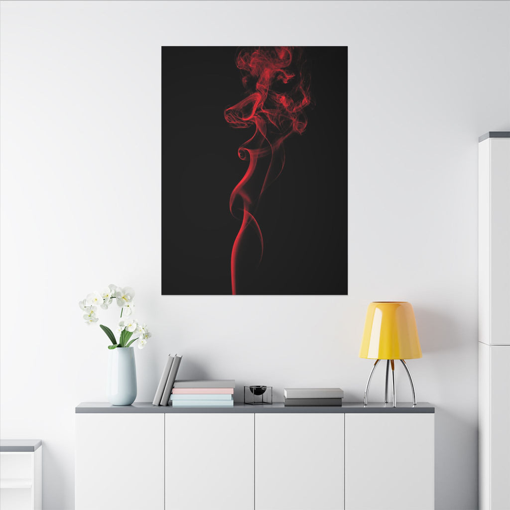 Red Smoke - Wall Art With Red Color | Canvas