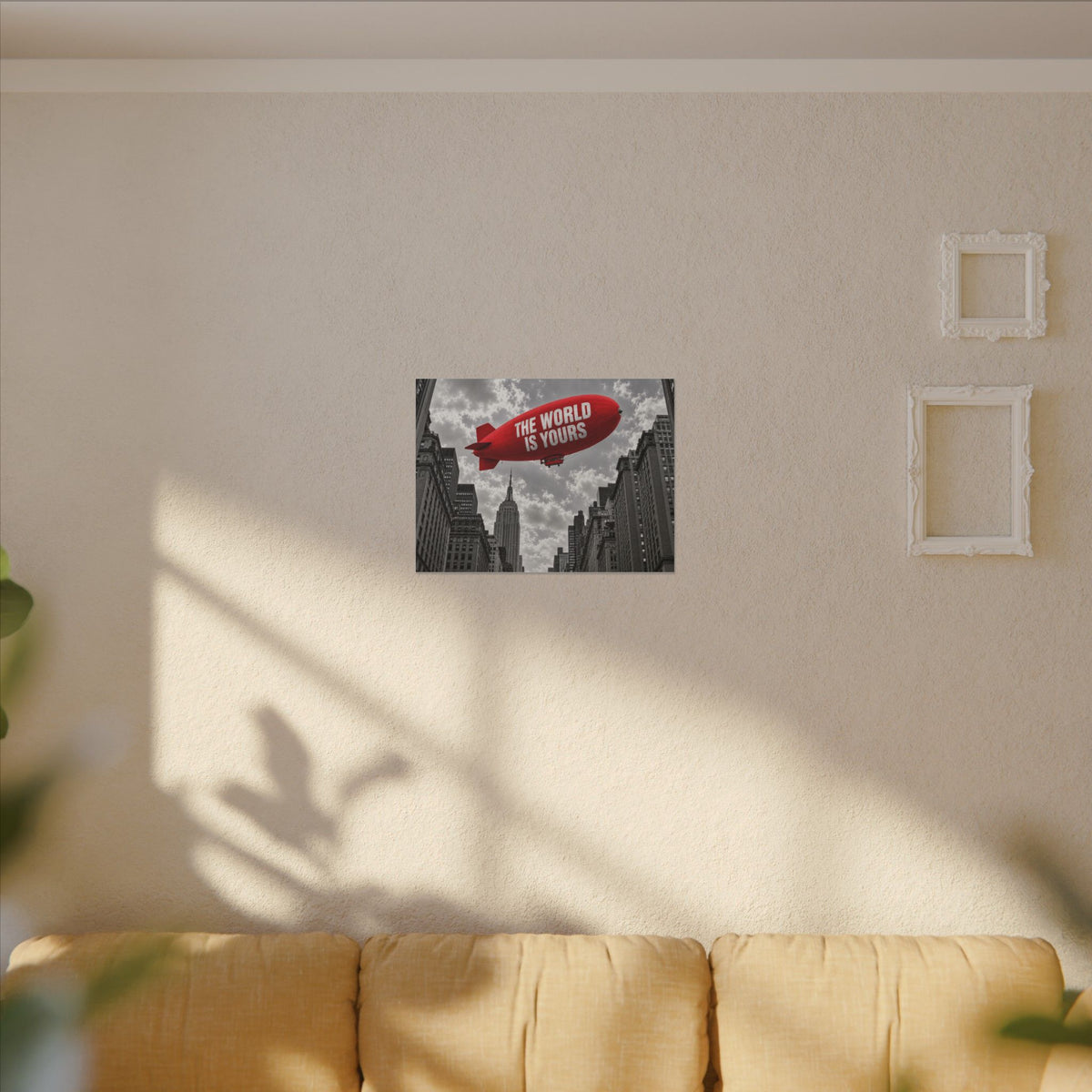 The World Is Yours Blimp - Office Wall Art | Canvas (Landscape)