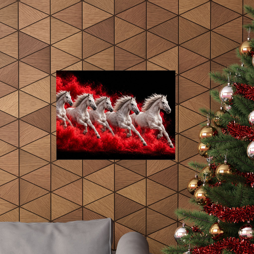 Stampede - Horse Wall Art | Matte Poster (Landscape)