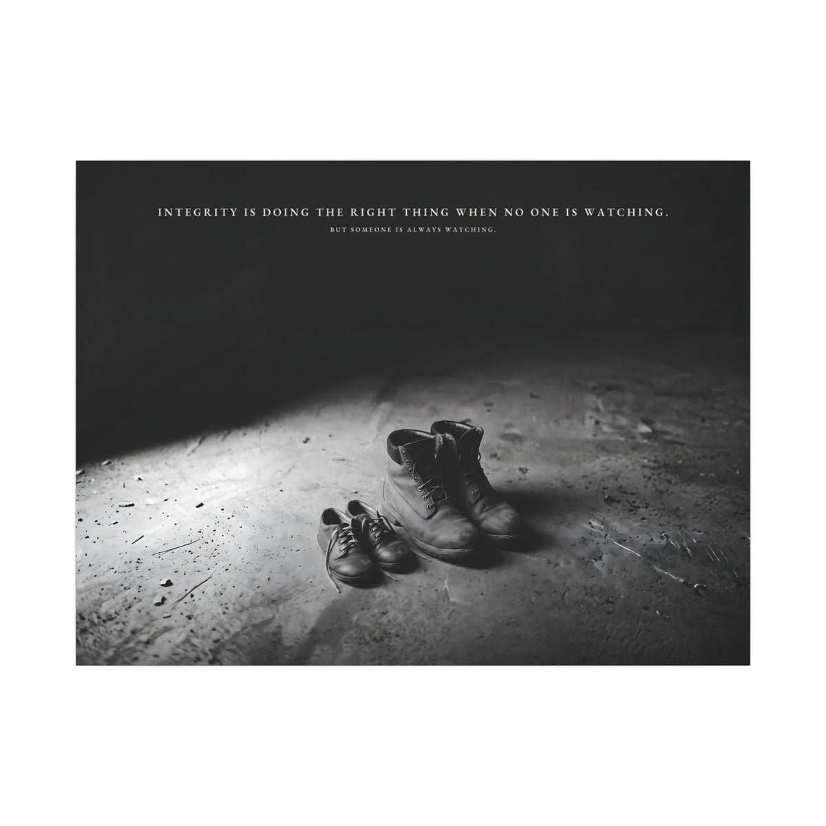 Integrity Is Doing the Right Thing When No One Is Watching - Wall Art | Canvas (Landscape)