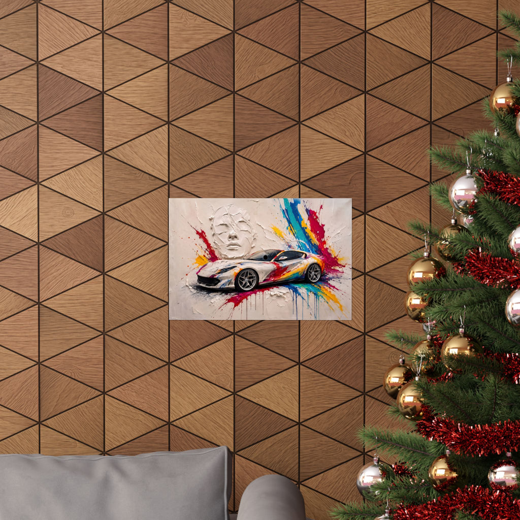 Full Throttle Wide - Supercar Splash Art Landscape | Matte Poster
