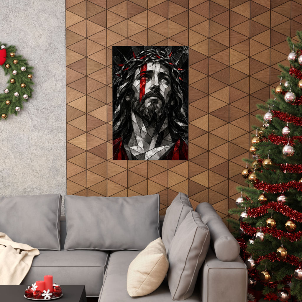 Stained Glass Christ - Christian Wall Art | Matte Poster