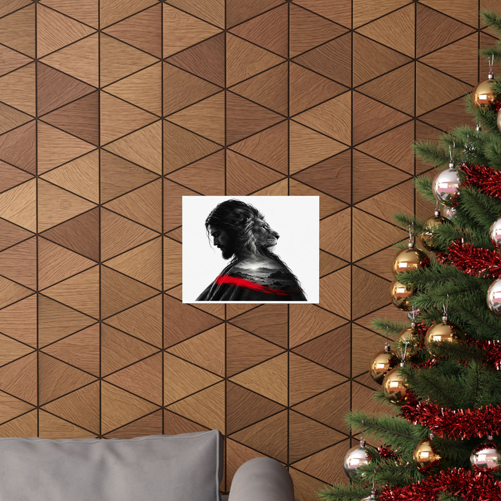 Lion of Judah - Christian Wall Art | Matte Poster (Landscape)