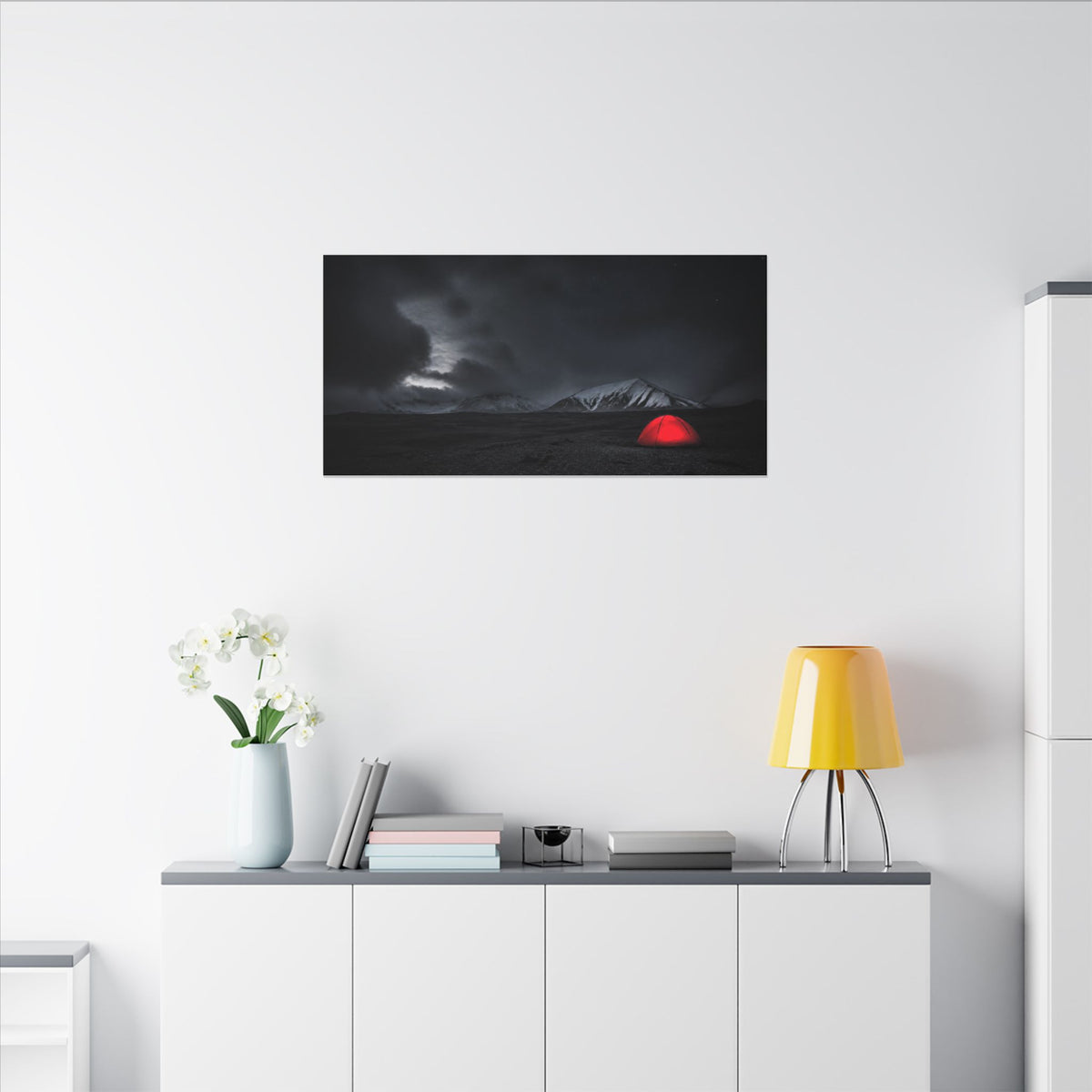 Red Tent - Wall Art Above Bed | Canvas (Panoramic)