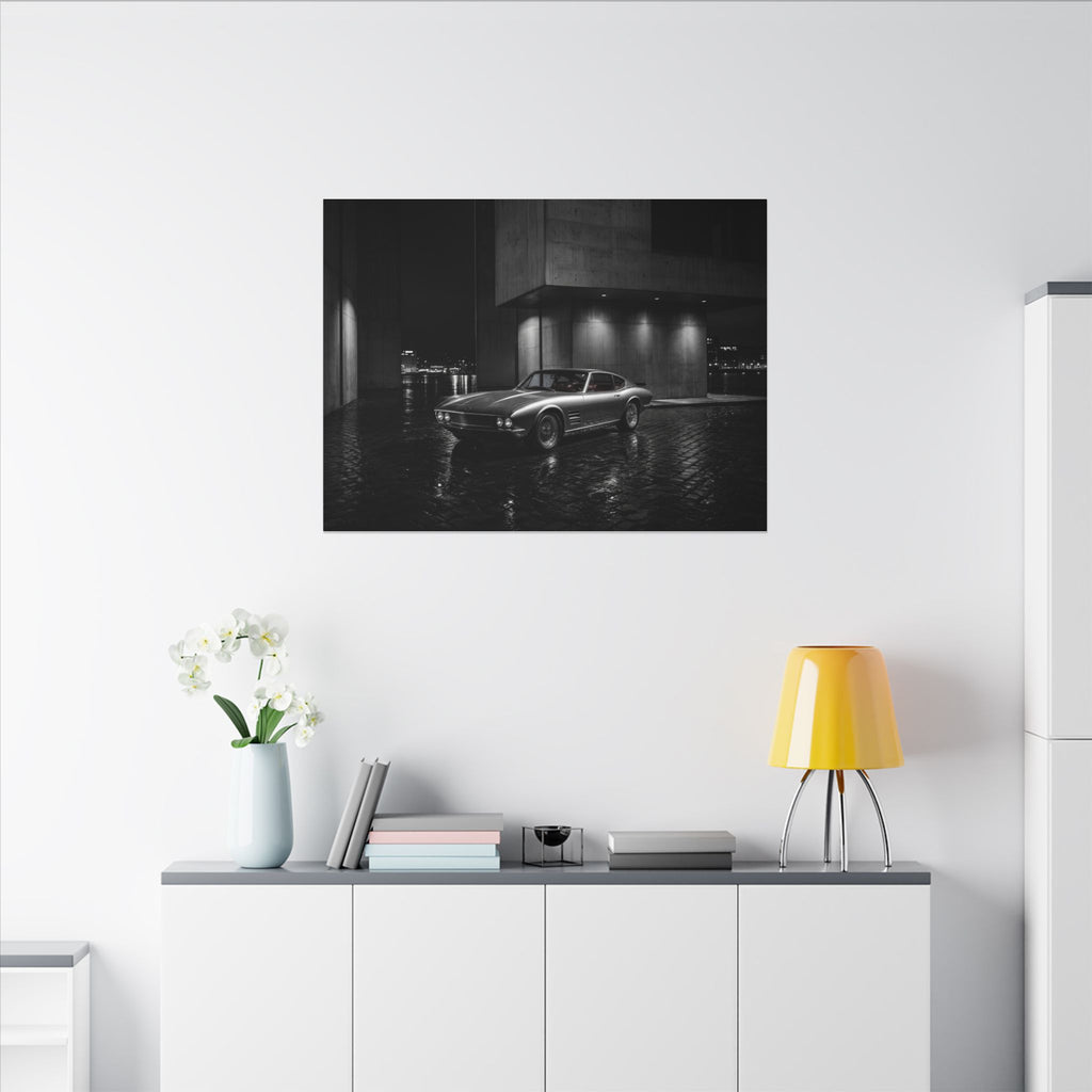 Midnight Grand Tourer - Vintage Car Wall Art | Canvas (Landscape)