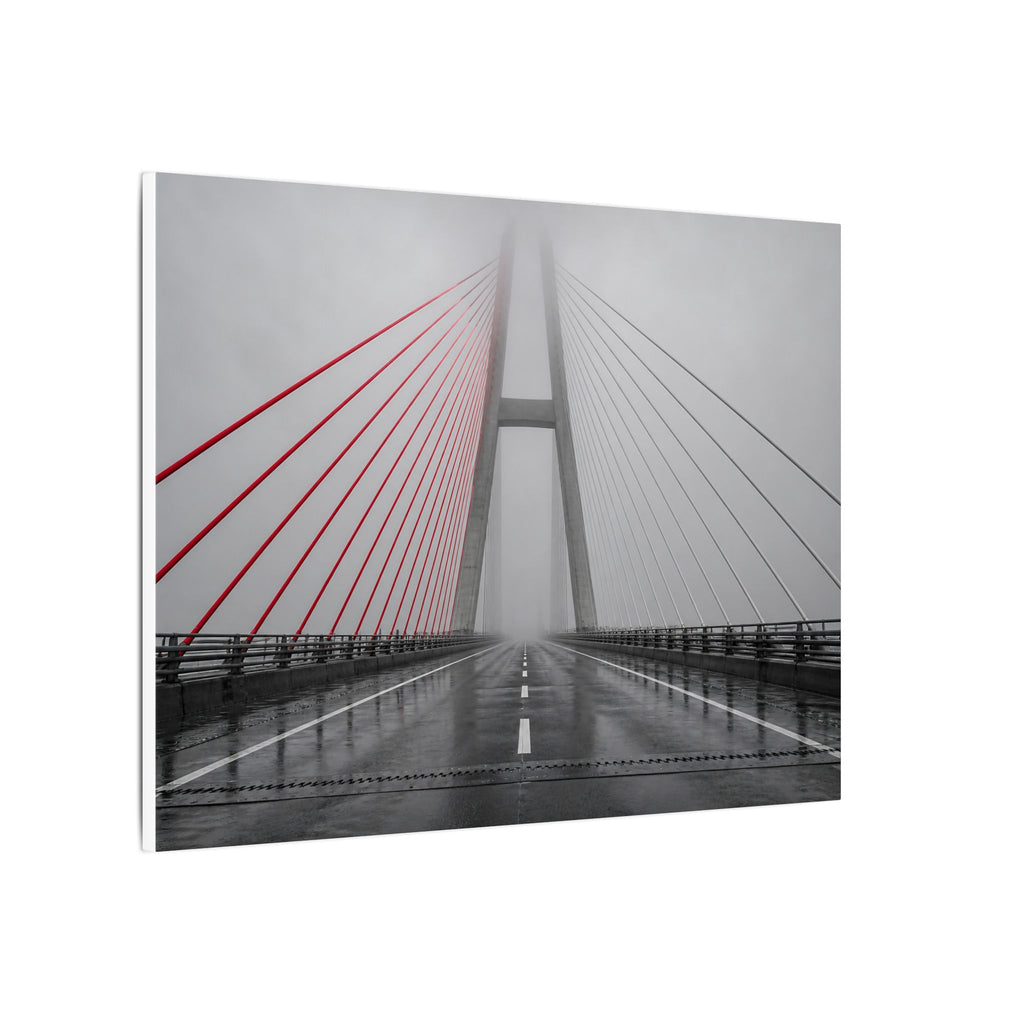 Span in Fog - Red Wall Decor | Canvas (Landscape)