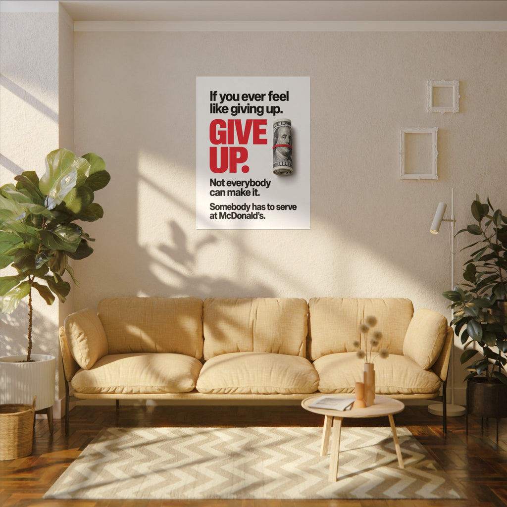 Give Up - Meme Wall Art | Canvas
