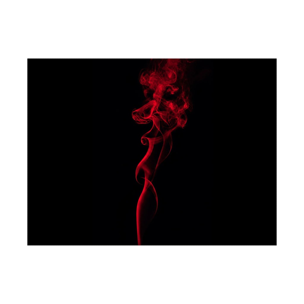 Red Smoke - Wall Art With Red Color | Matte Poster (Landscape)