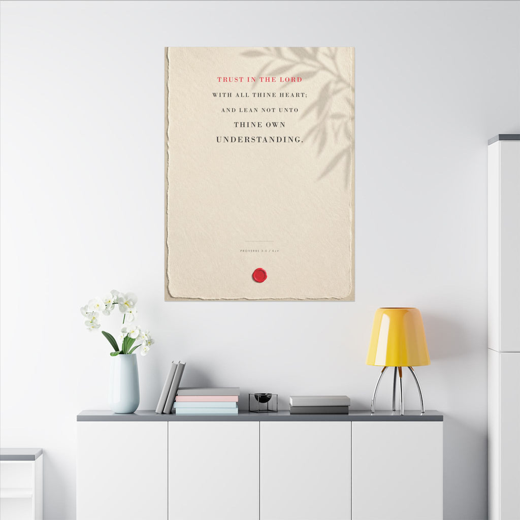 Trust in the Lord - Proverbs 3:5 Bible Verse Wall Art | Canvas