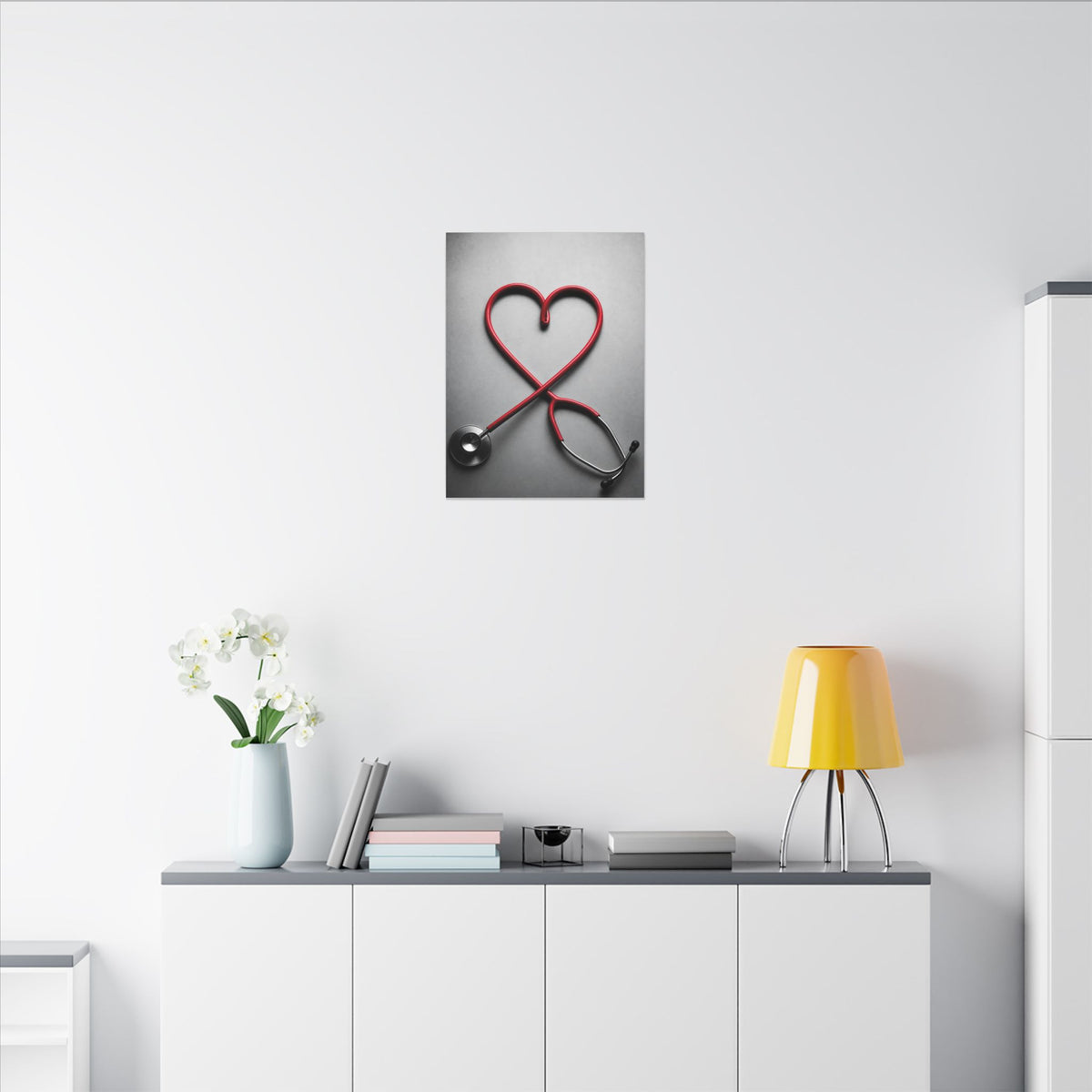 The Stethoscope Heart - Doctor's Office Wall Art | Canvas