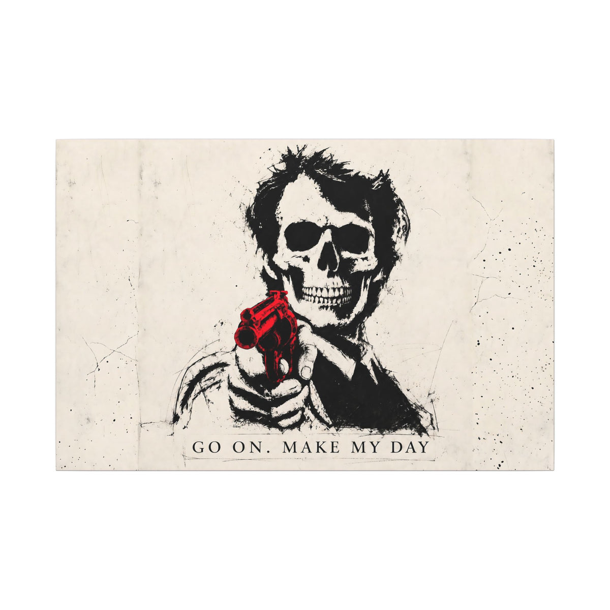 Make My Day - Dark Noir Sketch Art | Canvas (Landscape)
