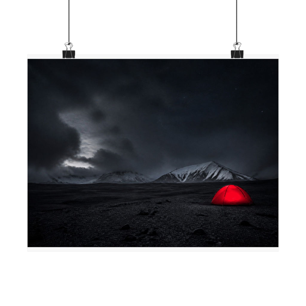 Red Tent - Wall Art Above Bed | Matte Poster (Landscape)