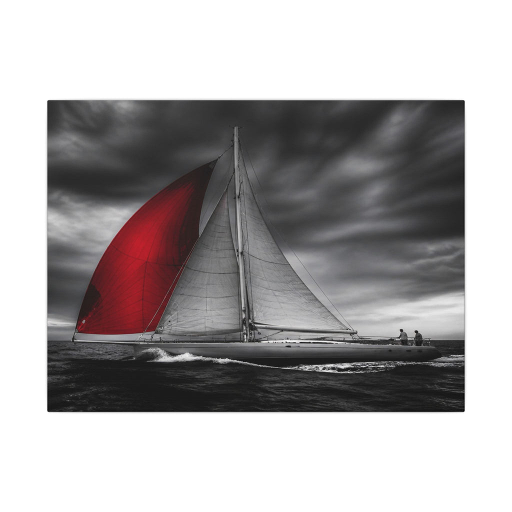 Red Sail - Large Wall Art for Bedroom | Canvas (Landscape)