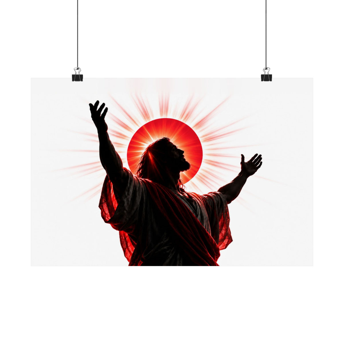 Red Sun Victory - Christian Wall Art | Matte Poster (Landscape)
