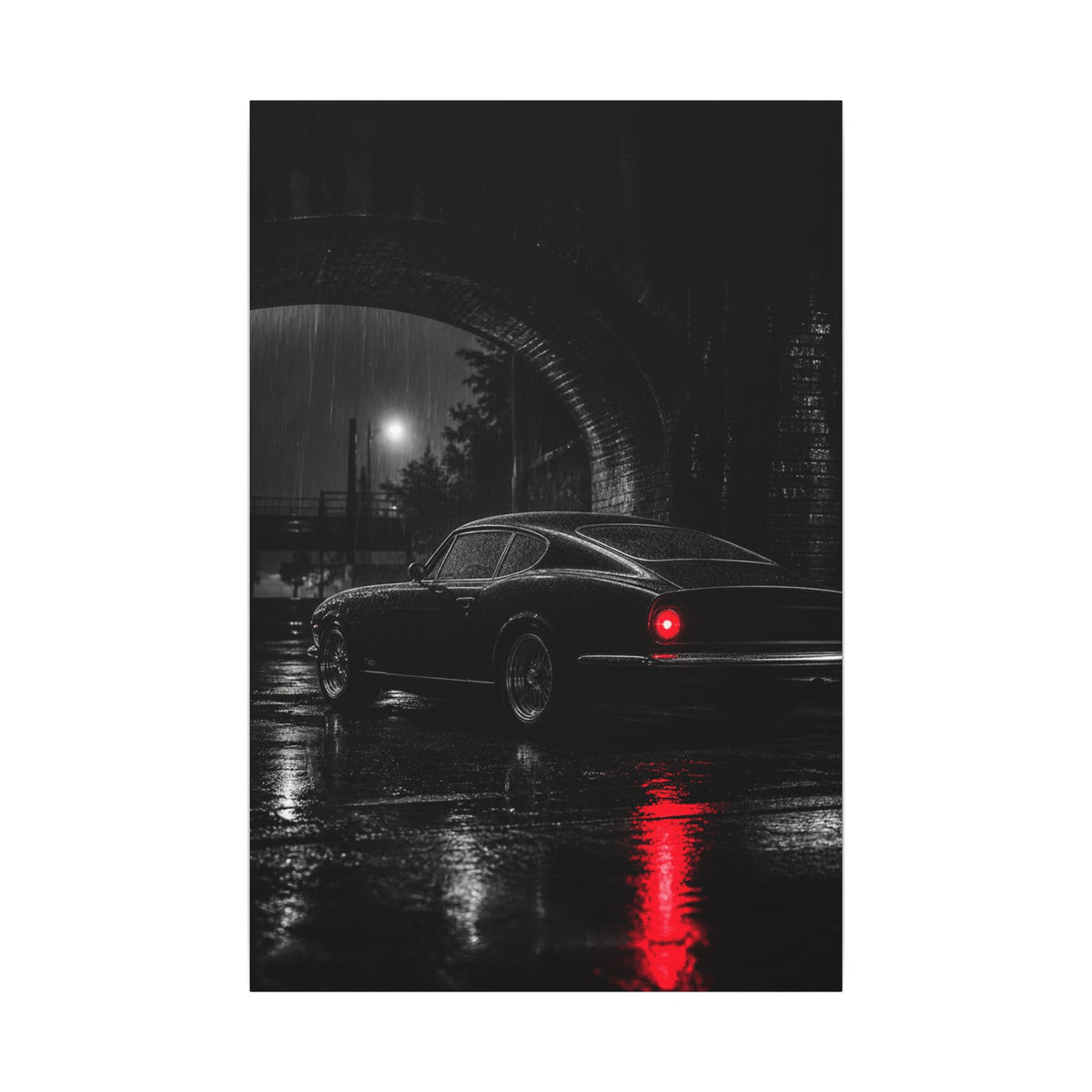 Red Tail Night - Classic Car Wall Art | Canvas