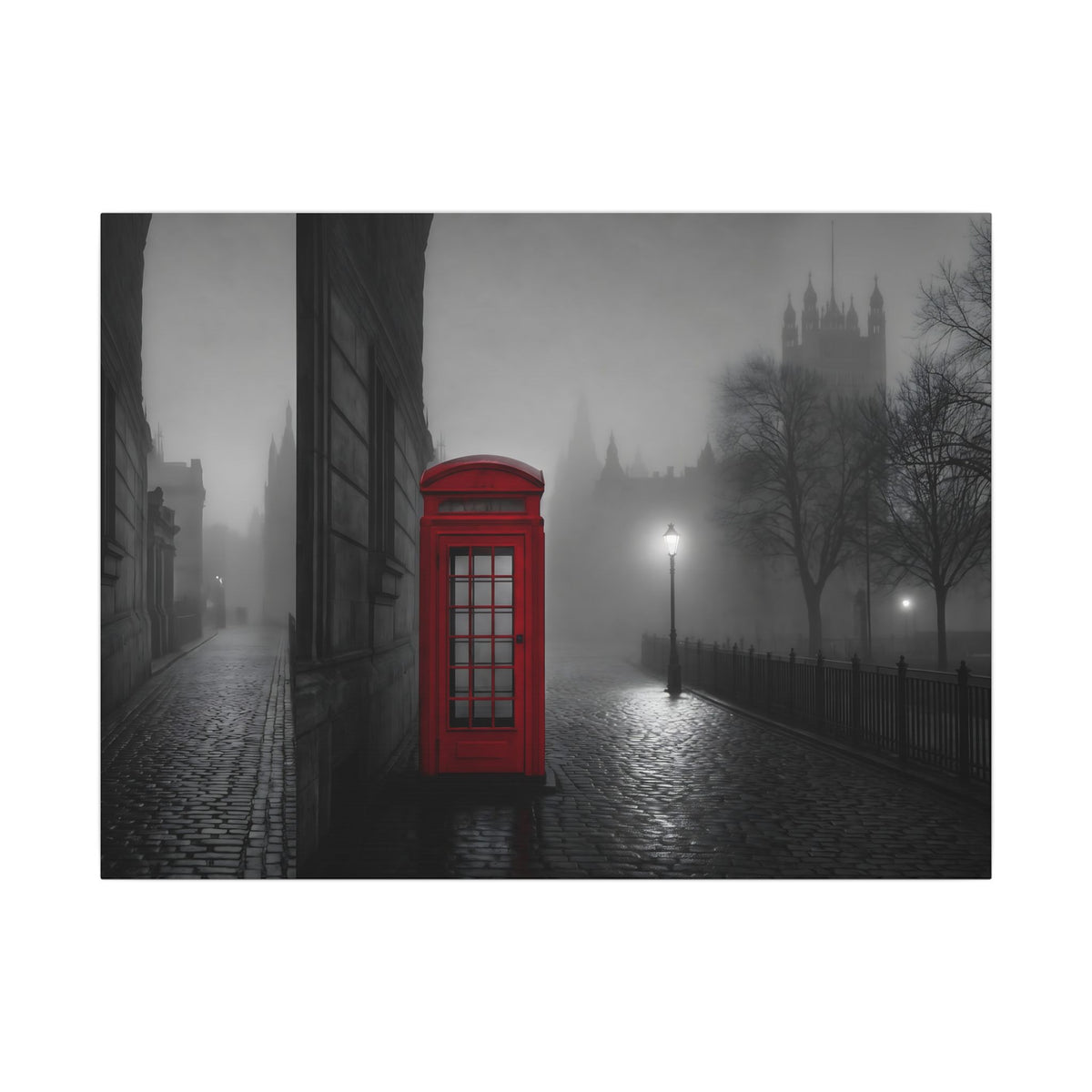 The Red Booth - Unique Office Art | Canvas (Landscape)