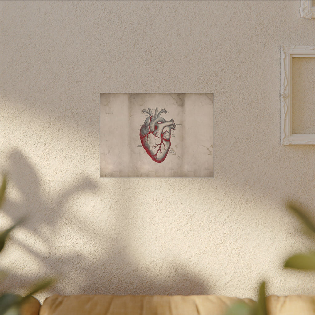 The Anatomical Heart - Wall Art For Doctor Office | Canvas (Landscape)
