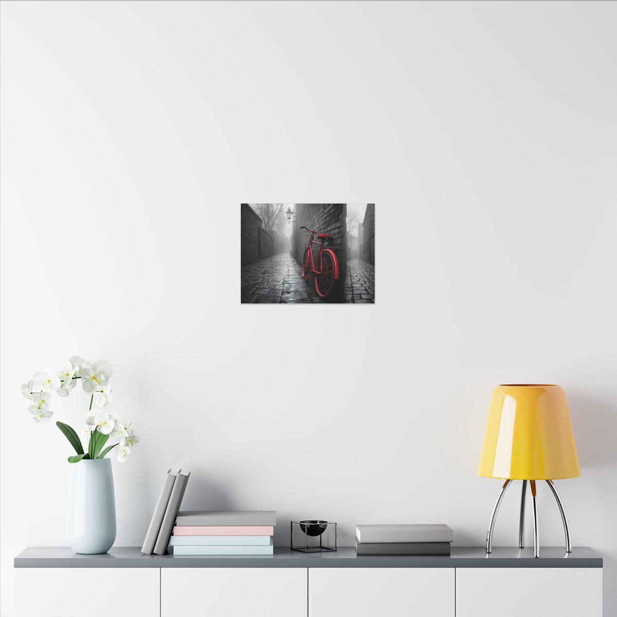 The Red Bicycle - Unique Office Wall Decor | Canvas (Landscape)