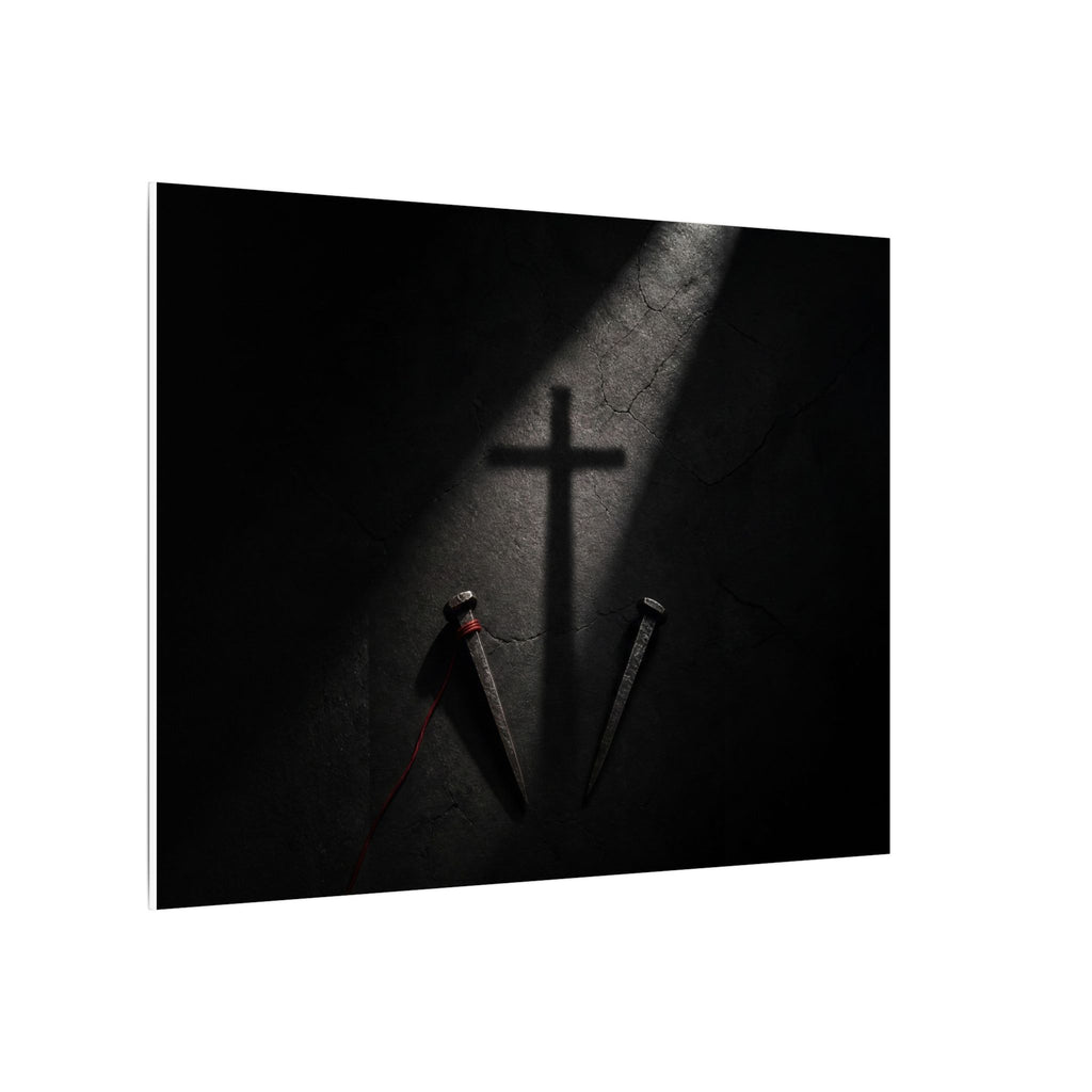 Nails and Shadow - Christian Wall Art | Canvas (Landscape)