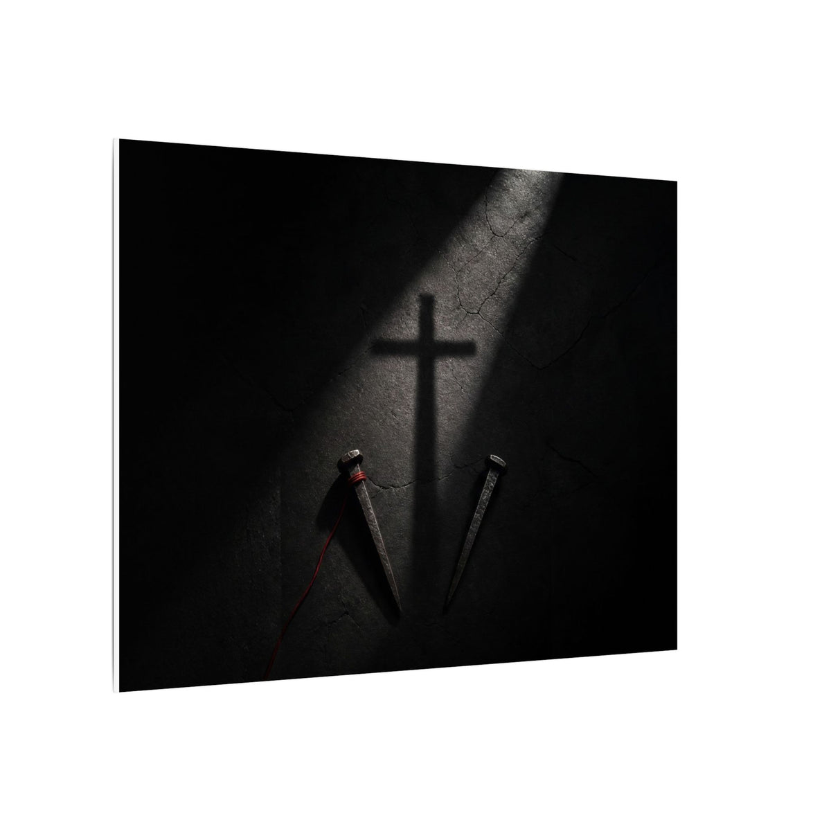 Nails and Shadow - Christian Wall Art | Canvas (Landscape)