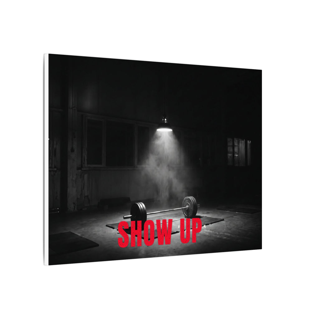 Show Up - Gym Wall Art | Canvas (Landscape)