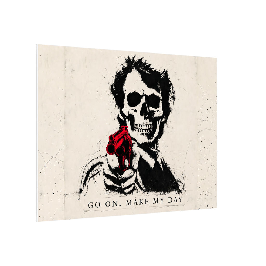 Make My Day - Dark Noir Sketch Art | Canvas (Landscape)