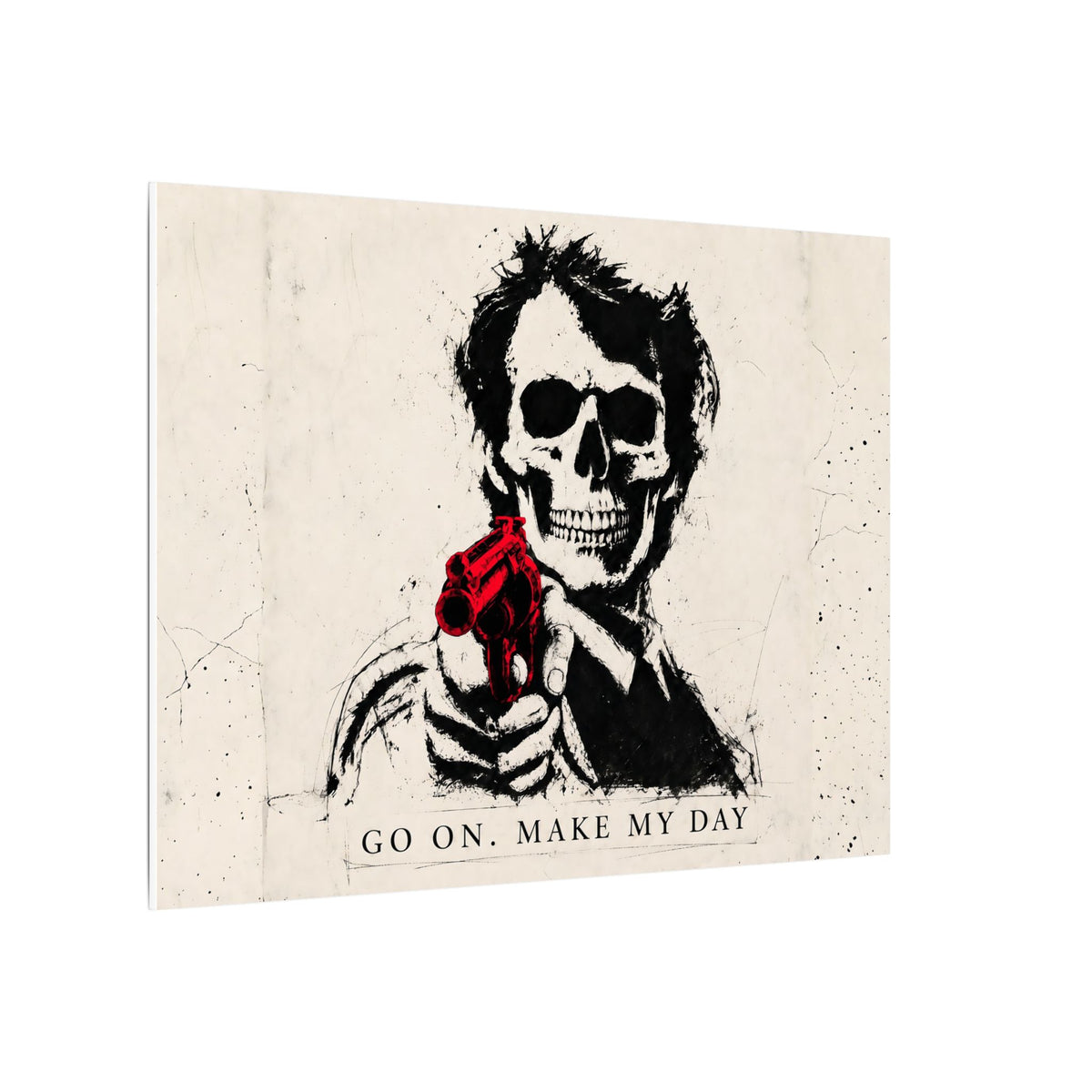 Make My Day - Dark Noir Sketch Art | Canvas (Landscape)
