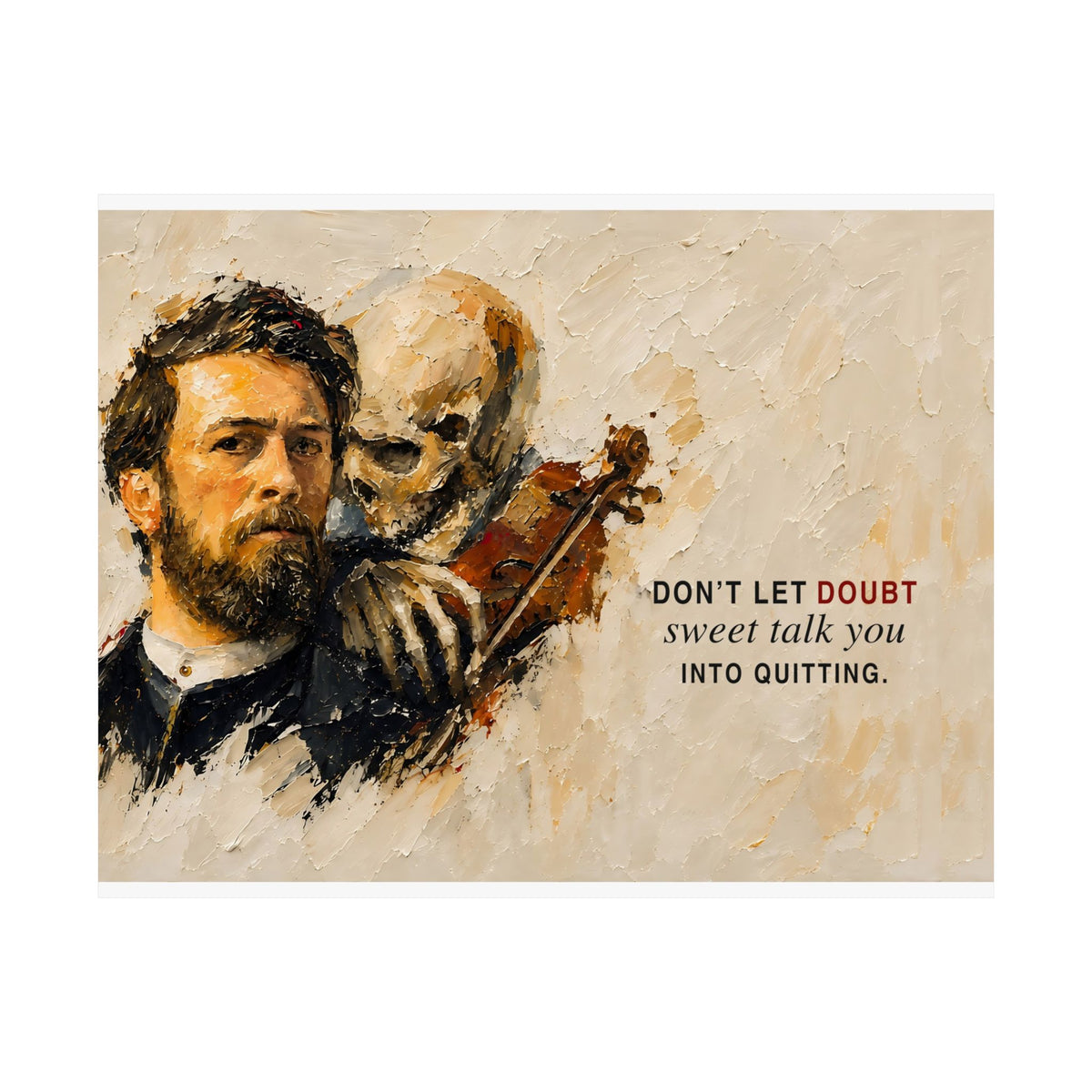 Don't Let Doubt - Motivational Wall Art | Matte Poster (Landscape)