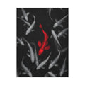 The Red Koi - Red And Black Wall Art | Canvas