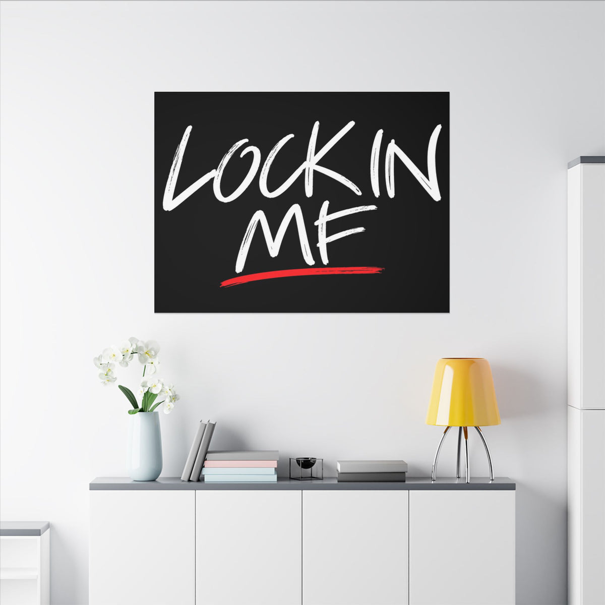 Lock In - Motivational Wall Art | Canvas (Landscape)