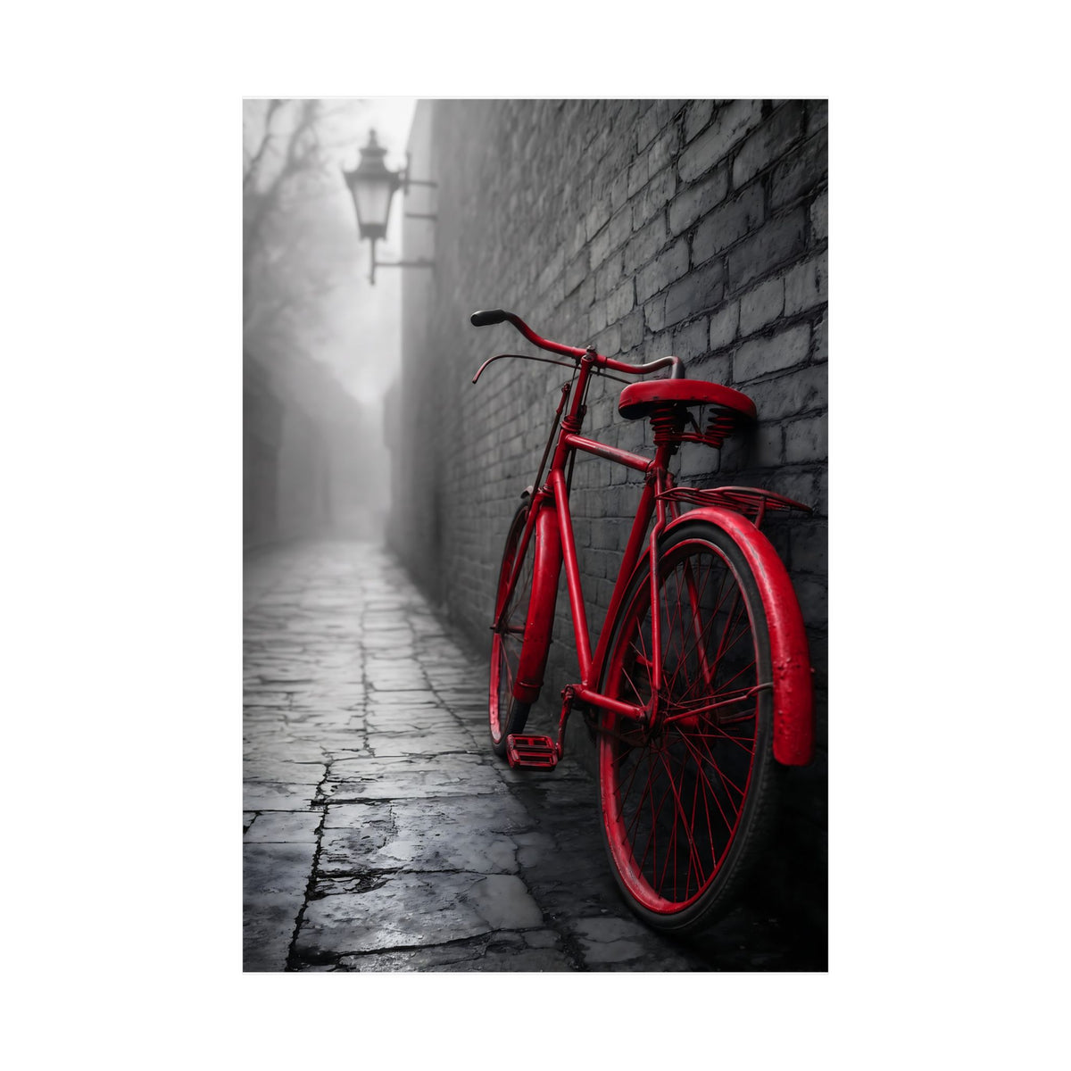 The Red Bicycle - Unique Office Wall Decor | Matte Poster