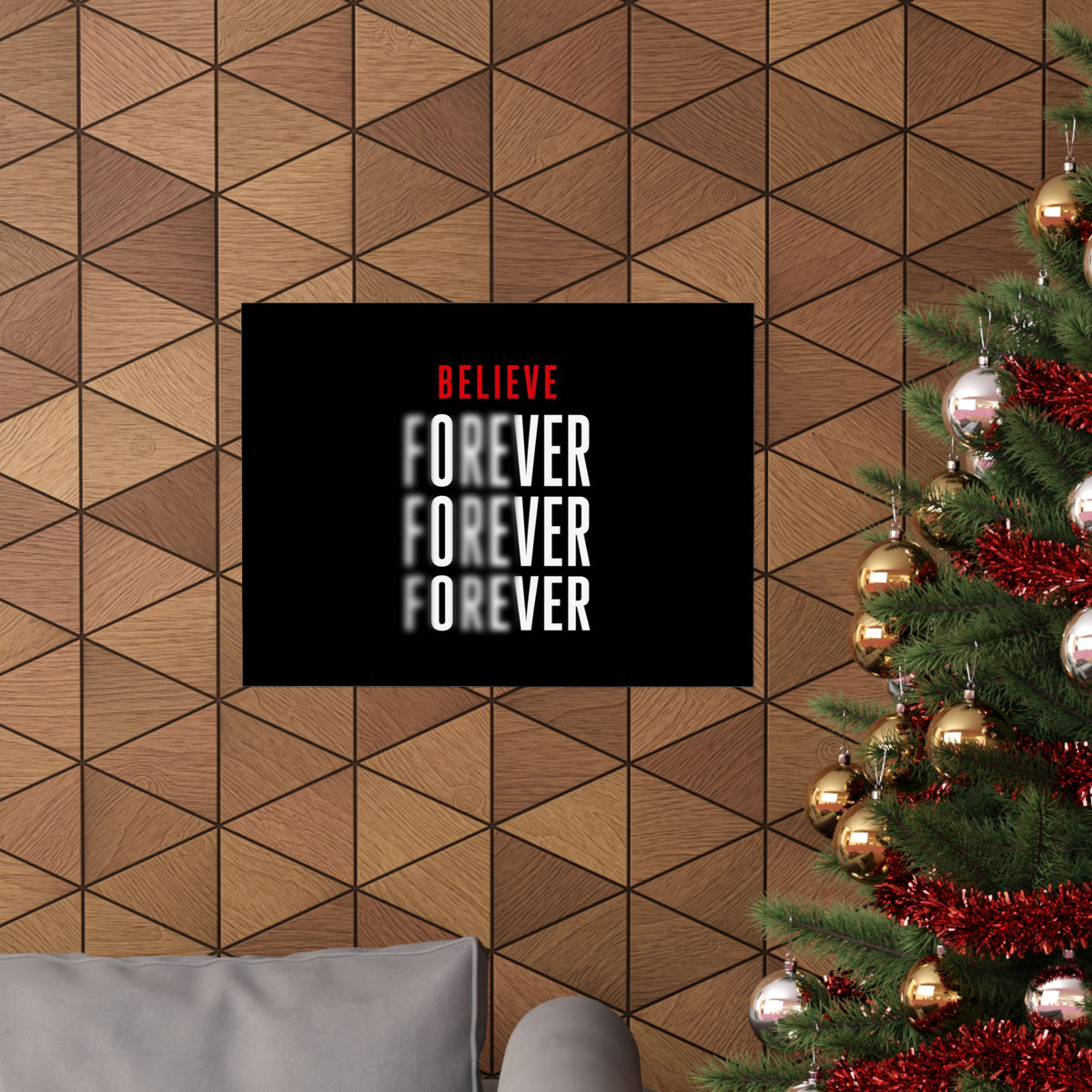 Believe Forever - Motivational Quote Wall Art | Matte Poster (Landscape)