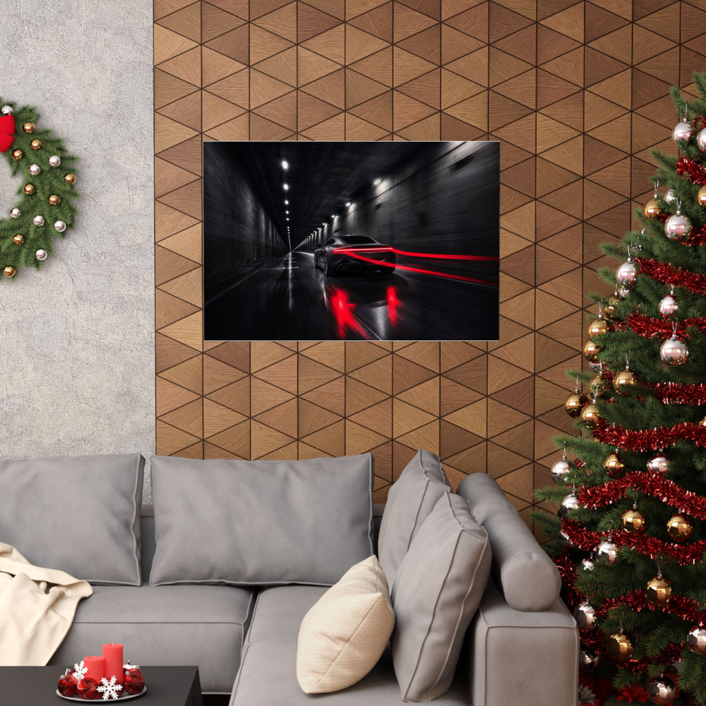Redline Tunnel - Racing Wall Art | Matte Poster (Landscape)
